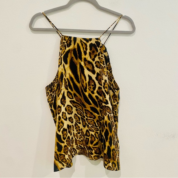 WAYF ANIMAL PRINT LACE TRIM CAMISOLE TOP SIZE XL - Picture 3 of 4